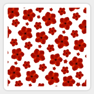 Boho Red Flower Pattern Sticker